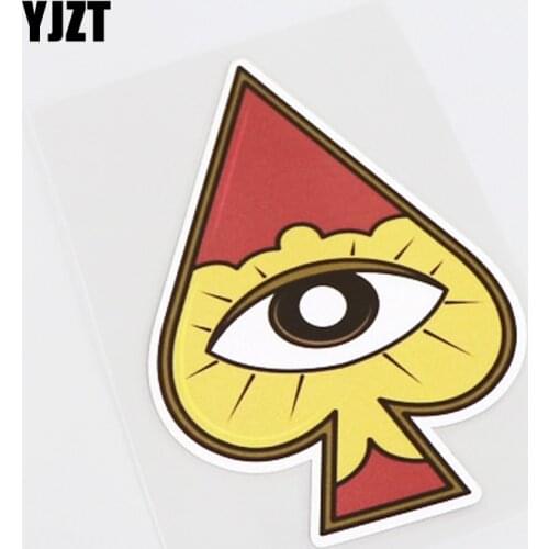 YJZT 8CM*12.1CM Creative Eye Of Fashion Car-styling Car Sticker Decal PVC 13-0494