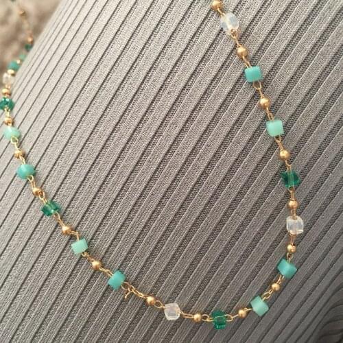 Bohemian Colorful Bead Chain Choker Necklace for Women Charm Handmade Party Jewelry Drop Shipping