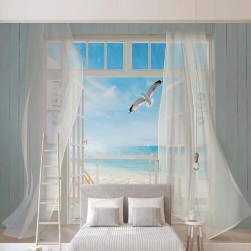 3D Sea Scenery Murals Photo Wallpaper Rolls for Living Room TV Background Home Wall Decor Custom Any Size Printed Murals