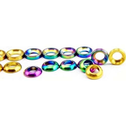 4pcs/lot Titanium M6 Concave / Convex gaskets washers