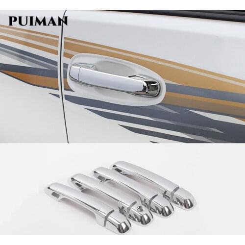 For Toyota Land Cruiser 200 LC200 2016 2017-19 2020 Chrome Car Outer Door Handle Cover Door Bowl Protection Covers Sticker 8pc