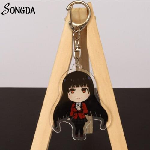 Anime Kakegurui Compulsive Gambler Acrylic Keychain Jabami Yumeko Livestock Key Chains Accessories Original Keyring llavero Gift