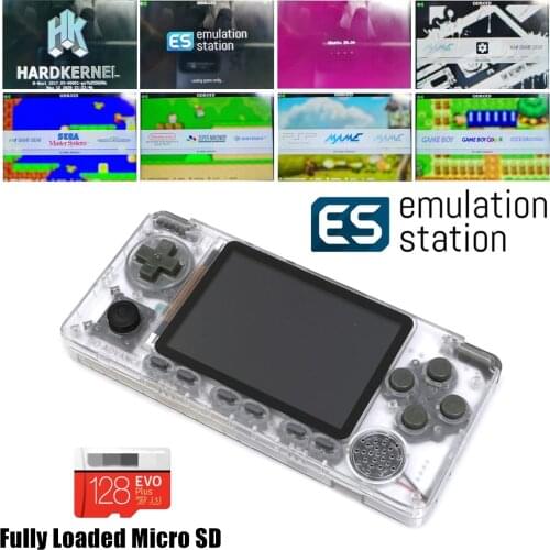 White/Black Odroid-Go Advance Handheld Console Assembled/Unassembled Optional With 128G SD Card Fully Preinstalled 27000+ Games