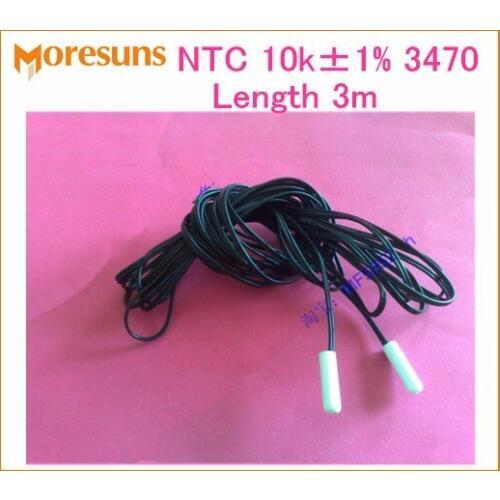 Free Ship 20pcs/lot NTC 10k 1% 3470 white ABS plastic shell7*25mm,Length 3m NTC temperature sensor