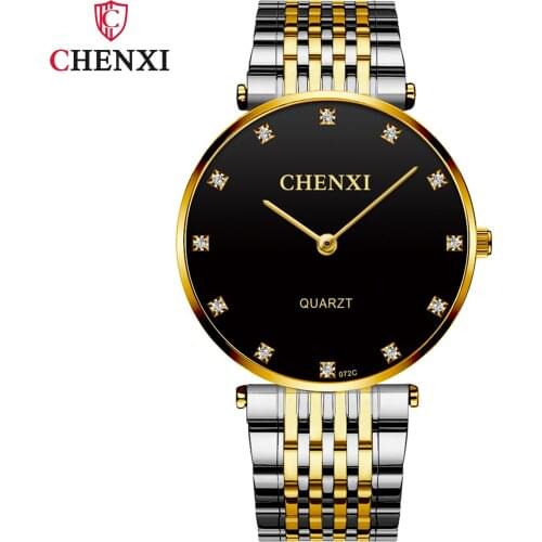 CHENXI Simple Luxury Couple Watches Top Brand Steel Band Waterproof Classic Design Quartz Wristwatches Clock Relogio Masculi