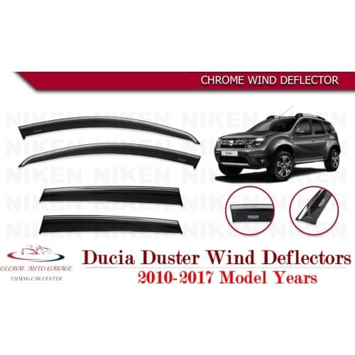 For DACIA DUSTER Chrome Rain Wind Deflector 2010 2011 2012 2013 2014 2015 2016 2017 2018 2019 2020 2021 Sunshade Curtains Car