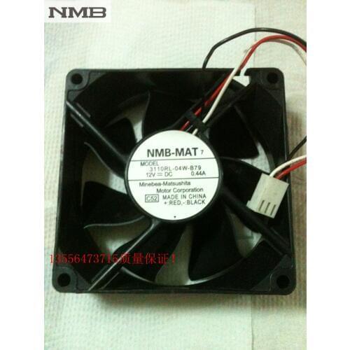For NMB 3110RL-04W-B79 DC 12V 0.44A Server Square Fan 3-wire 80x80x25mm