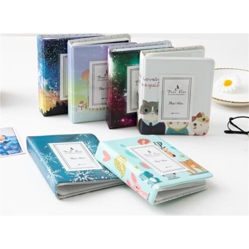 Elegant Print Portable 3" Photo Album 64 Photos Large Wedding Photo Memory Books