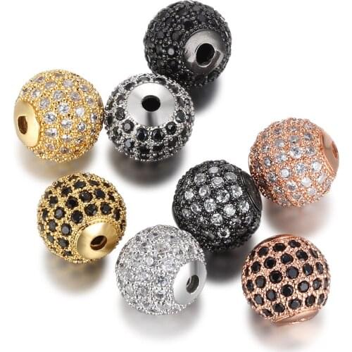 Can Be Used for DIY Connectors for Jewelry Making, 8mm / 10mm, The Best Quality Brass Miniature Pave Cz Zirconia Round Gasket