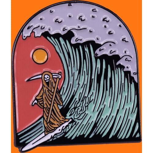 Creative Qigong Master Enamel Pins Collect Funny Metal Cartoon Brooch Backpack Hat Bag Collar Lapel Badges Fashion Jewelry Gifts