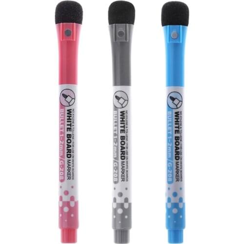 Magnetic Whiteboard Marker Pen Erasable Dry-Erase Ink Mark Sign With Eraser Hot