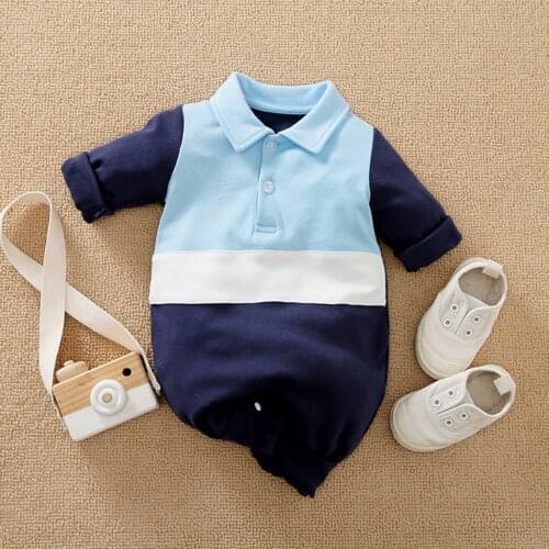 Malapina 2021 Baby Rompers Clothes Newborn Clothing Infant Baby Boys Girls Long Sleeve Polo Shirt Lapel Jumpsuit Causal Outfit