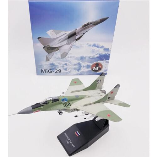 Mig 29 Model toy 1/100 Scale Russia Fulcrum MIG-29 aircraft airplane fighter models children toys for display show collections