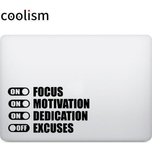 Motivation Quote Switch Laptop Sticker for Macbook Decal Pro 16" Air Retina 11 12 13 15 HP Mac Book Vinyl Notebook Skin Sticker