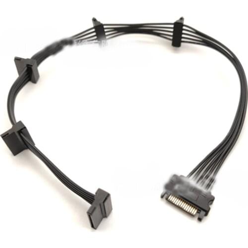 Male To Female 1 4Pin IDE To 4 15Pin SATA Power Cable For PC Server DIY Supply Splitter Cord For Hard Drive HDD SSD 50 Cm