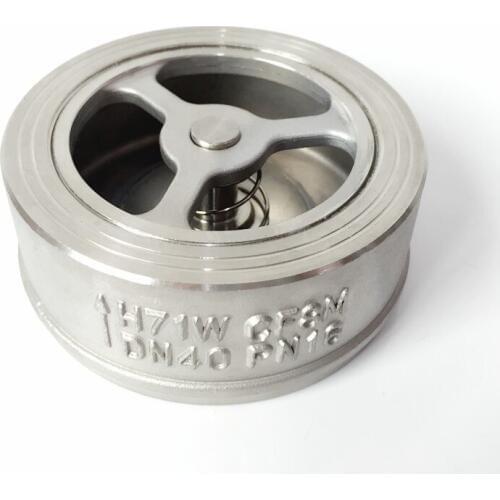 DN40 1-1/2 " 304 Stainless Steel Wafer Check Valve Non-return One Way Valve