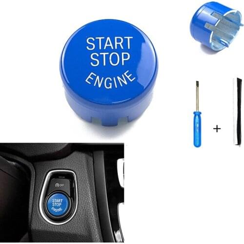 Engine Button Cover Switch For BMW F20 F30 F10 F01 F25 F26 F15 F16 Blue Sale car Engine Start Stop Button Cover with Accessories