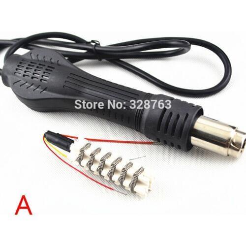 8-hole Connect Hot Air Desoldering Gun Handle Soldering FOR 858 8586 878 Heat Rework Solder Gun Station For SMT SMD Repair