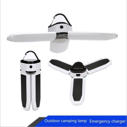 Camping Light Convenient Solar Light Emergency Light Flashlight USB Folding Light for Charging Mobile Phone Suspension