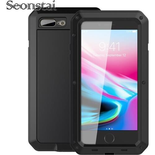 Luxury Doom Armor Heavy Duty Metal Aluminum Case for iPhone 8 7 Plus Shockproof Life Waterproof Cases for iPhone 5 5s 6s Plus X