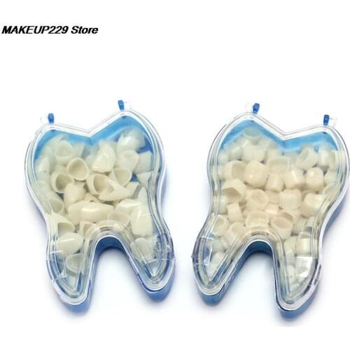 50Pcs/Box Realistic Dental Crowns Oral Teeth Whitening Anterior Molar Crown Dental Crowns Resin Porcelain Temporary Teeth crown