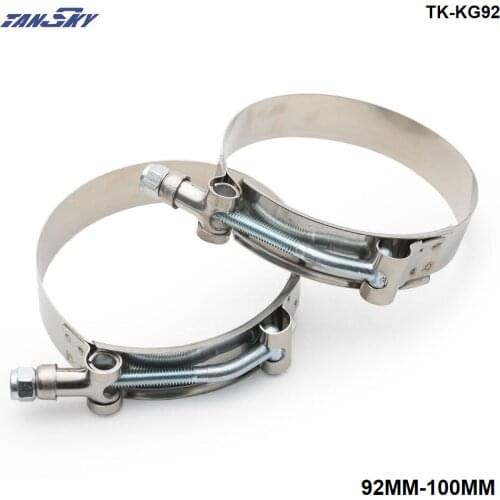3.5" INCH (92MM-100MM) SILICONE TURBO HOSE COUPLER T BOLT SUPER CLAMP KIT TK-KG92