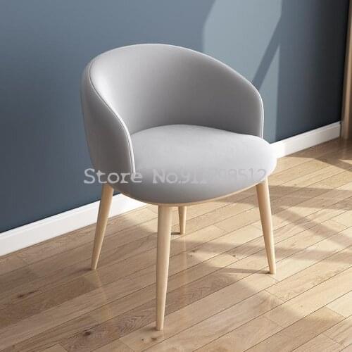 Nordic style chair modern minimalist desk chair creative net red computer makeup stool backrest home adult dining chair