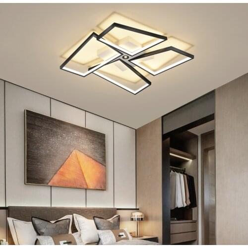 Modern Simplicity LED Chandelier High-end Rectangle Combination Design Living Room Restaurant Bedroom Study Home Lighting Lamps