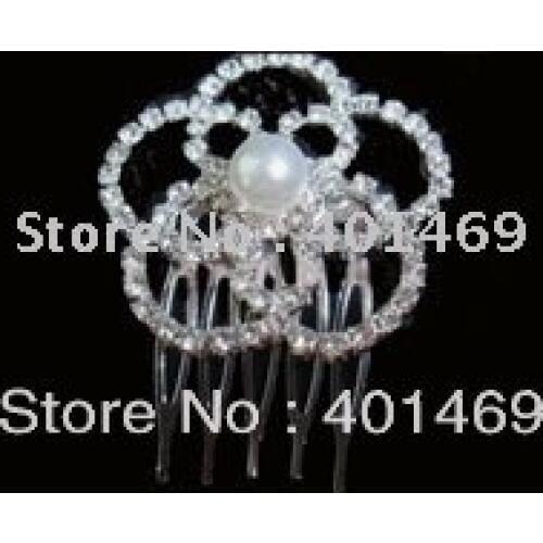 Silver color rhinestone bridal hair comb fashion headpiece ornament jewelry accessories 60pcs lot