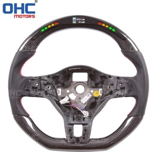 Carbon Fiber LED Steering Wheel compatible for MK6 GTI GLI R Line (Not DSG)