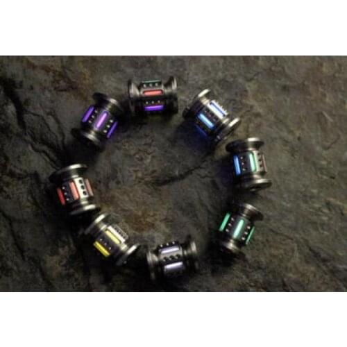 Titanium Alloy with Tritium Tube Automatic Glows EDC Paracord Beads Pendant