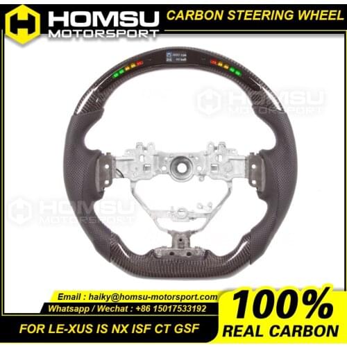LED Smart Carbon Fiber Steering Wheel Compatible With Lexus IS NX ISF CT GSF LED Racing Carbon Fiber Steering Wheel