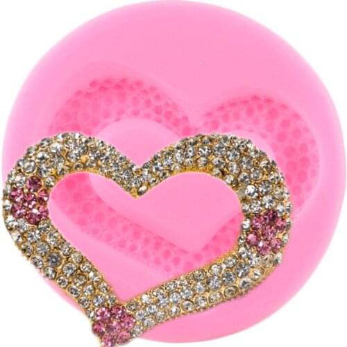 Heart shape Silicone Mold Sugarcraft Fondant Cake Decorating Tools Cupcake Topper Molds Chocolate Gumpaste Candy Clay Moulds