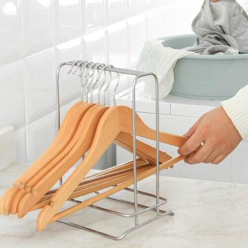 Hanger Storage Rack Stainless Steel Drying Hanger Organizer for Laundry Rooms