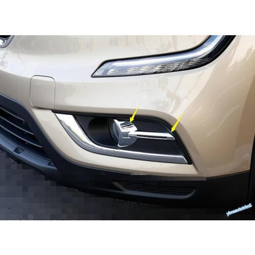 Yimaautotrims Front Fog Lights Lamp Molding Trim 2 Pcs Fit For Renault Koleos 2017 2018 2019 ABS Chromium Styling Kit