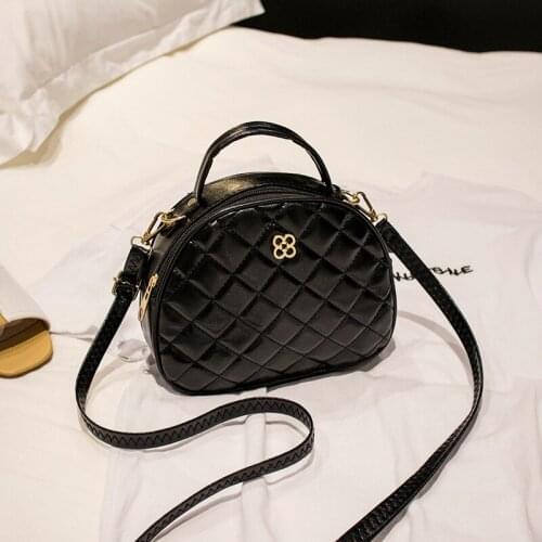 Women Pure Color Leather Handbag Messenger Simple Crossbody Bag Handbags Geometric Shoulder Bags White Black