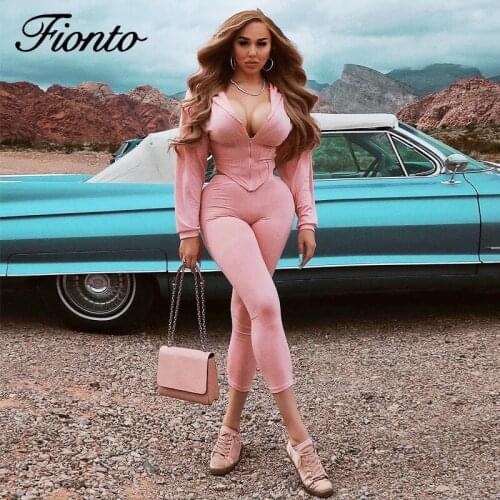 Fashion Women Zip Up Hoodies Corset Top+Legging Two Piece Outfits 2021 New Long Sleeve Bodycon Sporty Tracksuit Matching Sets