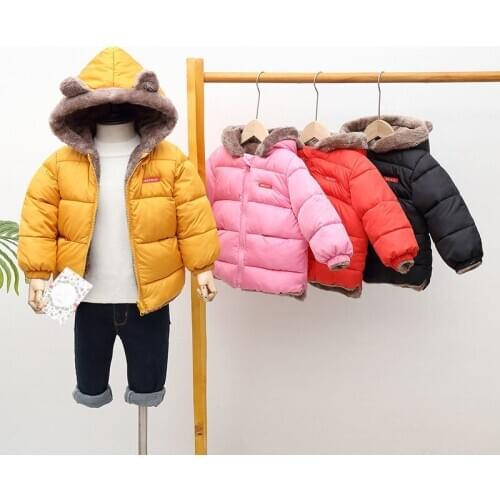 Toddler Girl Winter Coat Boys and Girls Down Cotton Clothes 1-8 Years Old Baby Thick Cotton Jacket Lambskin Children Winter Coat