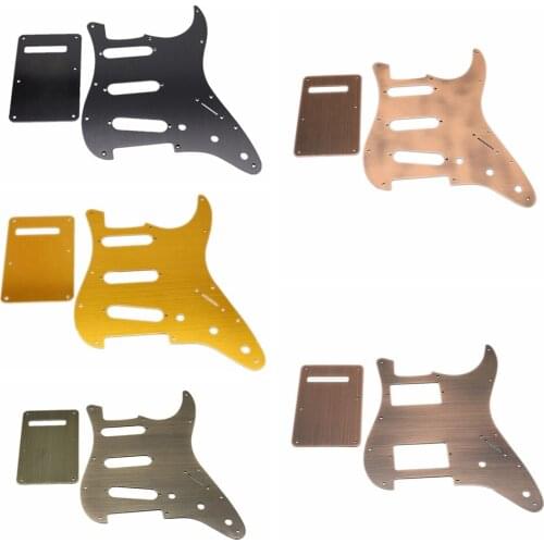 1set Guitar Pickguard Metal SSS/HH Pickguard & Back Plate Tremolo Cavity Cover for ST Guitar