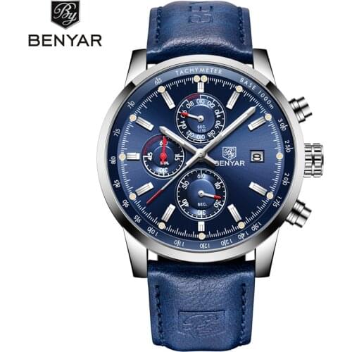 2021 BENYAR men luxury watches top brand Quartz chronograph watch fashion sport automatic Date military clock Relogio Masculino