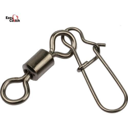 30Pcs/Lot Rolling Fishing Swivel With Nice Snap Sea Fishing Rolling Swivels Connector Carp Fishing Accessories