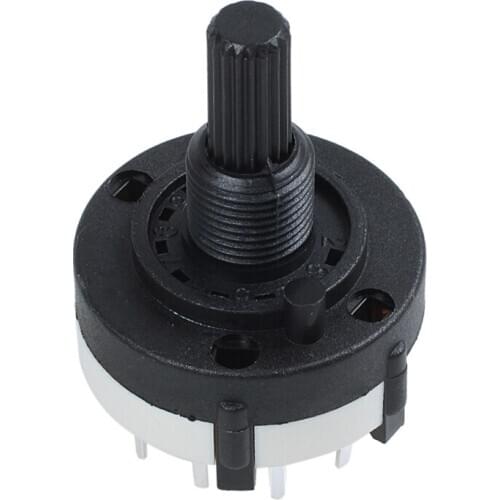 3P4T 3 Pole 4 Position Single Wafer Band Selector Rotary Switch w Knob