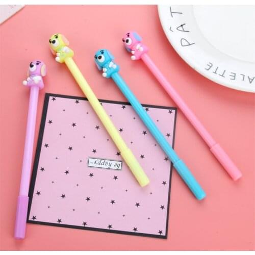 60pcs/set Japan Korea Cartoon Creative New Cute Cartoon Puppy Gel Pen Student Writing Sign Pen Cute Pens Kawaii Stationary