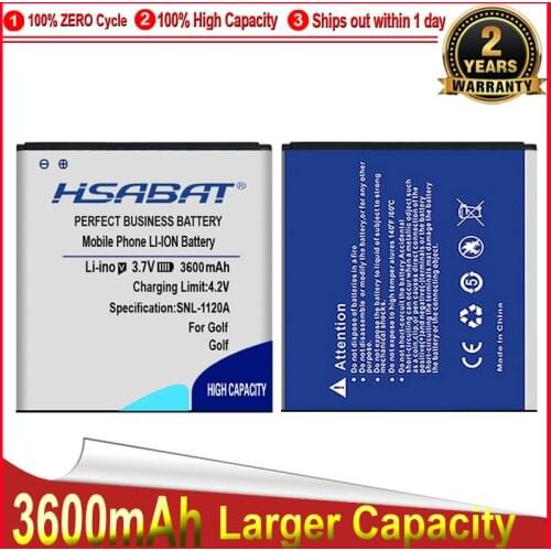 HSABAT free shipping 3600mAh High Quality Mobile Phone Battery Replacement Li-ion for Explay Golf Battery
