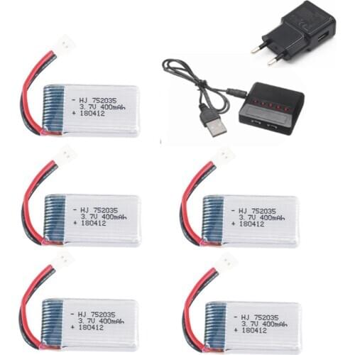 3.7v 400mAh Lipo Battery for JJRC H31 H43hw X4 H107 KY101 E33C E33 U816A V252 H6C RC Quadcopter Drone Spare