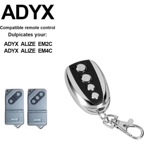 433Mhz Duplicator Copy ADYX Remote Control For ADYX ALIZE EM2C / ALIZE EM4C For Garage Door Gate Key Fob