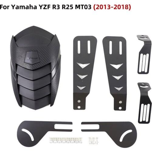 Motorcycle Rear Fender Mudguard Wheel Tire Splash Cover Guard Black Shovel Shield For Yamaha YZF R3 R25 MT03 2013-2018