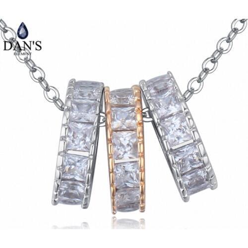 DANS Element Brand 2 Colors Real Austrian Crystals Fashion Water Drop Tassel Pendant Necklace for Women Valentine Gift 126794