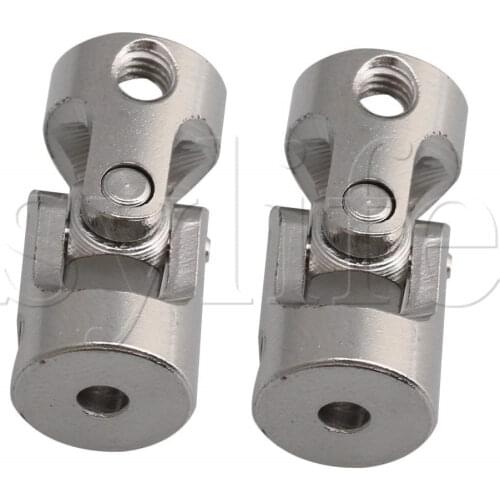 OD 11mm ID 3-5mm Steel Rotatable Metal Machinery Joint Motor Coupling Connector Coupler Model Cars Accessory Pack of 2