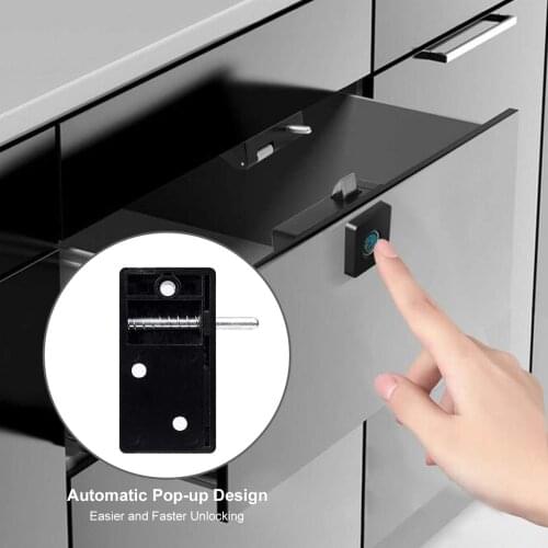 Fingerprint Lock Electronic Door Locks, Smart Biometric Hidden, USB Rechargeable Keyless Furniture for Cabinets